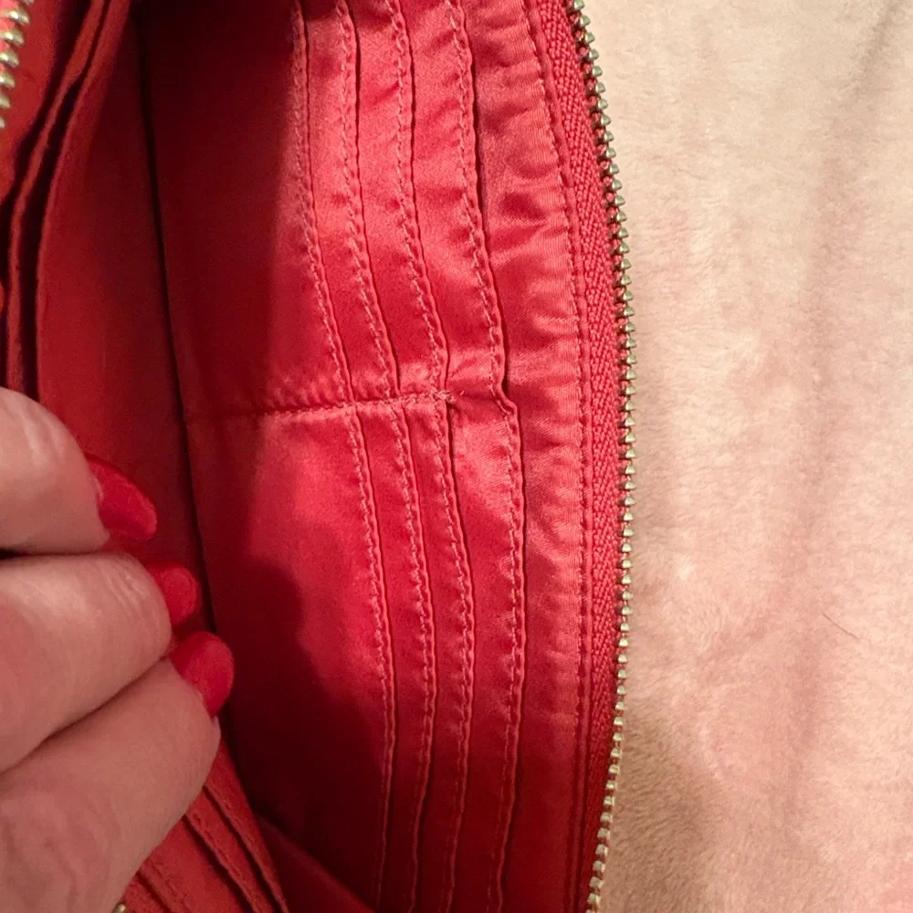 Coach Pink and Tan Signature Wristlet - Picture 5 of 7